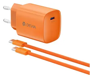 Devia Ultra6 PD Dynamic Charger oranžová / Sieťová nabíjačka / USB PD / 40 W (max 60 W) / + kábel