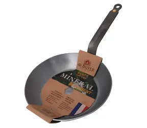 De Buyer Panvica Mineral B 28 cm / Indukčné / Oceľ / Plochá rukoväť