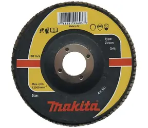 Makita lamelový brúsny kotúč P80 150 mm / Brúsny kotúč / Otvor 22,2 mm / Kov, hliník, oceľ