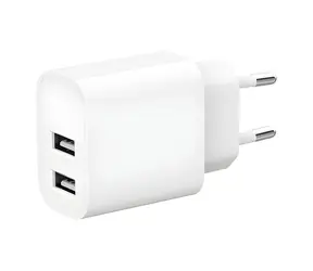 Gembird sieťová nabíjačka 2xUSB-A biela / Nabíjačka / 5V / 2,4 A / 12W
