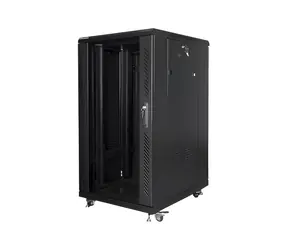 Lanberg 22U 600x800 čierny / Stojanový rozvádzač / 19" / Flat pack