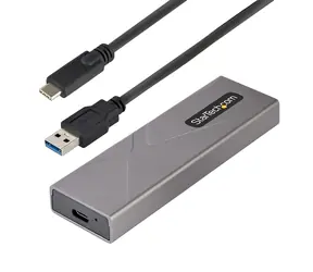 StarTech box pre M.2 NVMe a SATA SSD / Externý box pre SSD / USB-C 10Gbps / hliníkové prevedenie / bez náradia