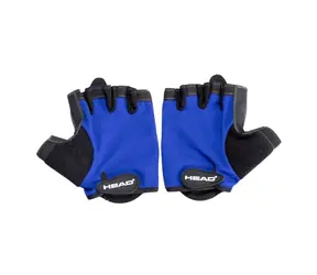 HEAD Fitness rukavice XL čierno-modrá / bezprstá / polstrovaná dlaň / nastaviteľné zapínanie
