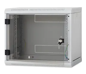 Triton RUA-12-AS6-BAX-A1 / Nástenný rozvádzač 19" / 12U / 600 mm / sklenené dvere / odnímateľné bočnice