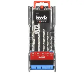 Einhell POWERBOX / Sada vrtákov do kovu, dreva a kameňa / 15 ks / 3-10 mm / HSS, HM