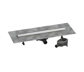 Hansgrohe Sprchový žľab 70 cm kefovaná nerez / Sprchový žľab / Obojstranný rošt pre dlažbu / DN40, DN50