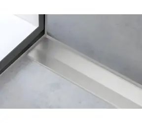 Hansgrohe RainDrain Flex 1200 k stene kartáčovaná nerez / Sprchový žľab / skrátiteľný / šírka roštu 76 mm