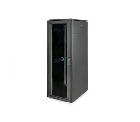 Digitus Unique 32U čierna / Rozvádzač / 19" / 1609x600x800 mm / Nosnosť 800 kg / Sklenené dvere