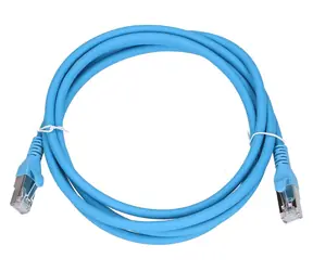 Extralink Cat.6A S/FTP modrá / Patch kábel / RJ-45 / 2 m / 10 Gbit/s / LSZH