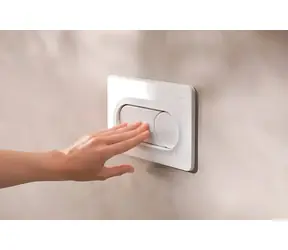 Hansgrohe iFrame Original S biela / Ovládanie splachovania / duálne / mechanické / 2 tlačidlá