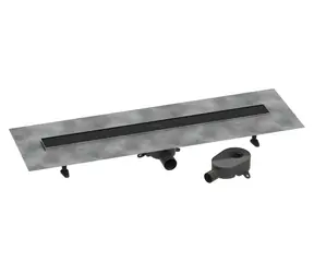 Hansgrohe Sprchový žľab 90 cm matná čierna / Sprchový žľab / obojstranný rošt / na vloženie dlažby / DN40, DN50