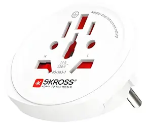 SKROSS Cestovný adaptér WORLD to Europe / pre 220+ destinácií / 2 a 3-pólové zariadenia