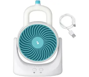 Beper P206RAF202 stolný ochladzovač vzduchu biela/modrá / Ochladzovač vzduchu / 3 rýchlosti / LED 7 farieb / USB