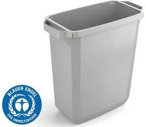 Durable DURABIN ECO 60 l šedá / Odpadkový kôš / obdĺžnikový / recyklovaný plast / stohovateľný