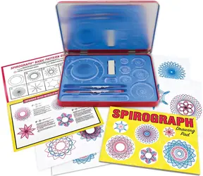 SPIROGRAPH Kreatívna sada Retro Tin / Ozubené kolieska a krúžky / 2 perá v balení