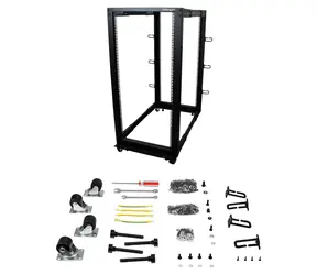 StarTech Otvorený rack 25U mobilný / Otvorený rozvádzač / 19" / 4-stĺpikový / nastaviteľná hĺbka 22-40" / pojazdný