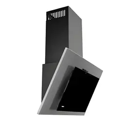 Akpo WK-4 NERO 2.0 60 šedá, čierne sklo / Digestor / LED / 600 mm / 300 m3/h / 72 dB