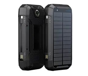 Sunen PowerNeed 20000mAh 1,5W čierna / Powerbanka / solárny panel / bezdrôtové nabíjanie / USB-C PD / QC3.0
