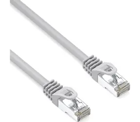 Logo LAN kábel S/FTP Cat 6a sivý / Sieťový kábel / RJ-45 / 10 m / 10 Gbit/s