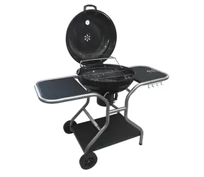 Cattara Gril na drevené uhlie kotlový PESCARA 55 cm / Rošt O 54 cm / nerezové veko s teplomerom / pojazdný