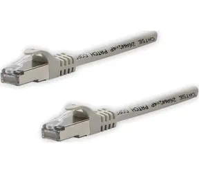 Logo LAN kábel FTP Cat 5e / Sieťový kábel / RJ45 - RJ45 / 10 m / sivý