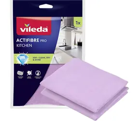 Vileda Actifibre Pre ružová / Utierka z mikrovlákna / Univerzálna / Nezanecháva šmuhy / Pranie 60 °C