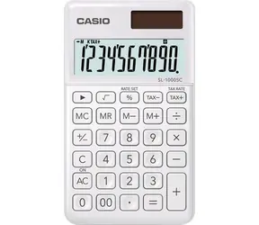 Casio SL-1000SC-WE biela / Kalkulačka / desaťmiestna / duálne napájanie