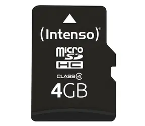 INTENSO 4GB / Pamäťová karta / MicroSDHC / Class 4 / 20 MB/s / vr. SD adaptéra