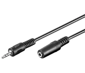 Goobay 50431 predlžovací audio kábel 3,5 mm jack čierna 2 m