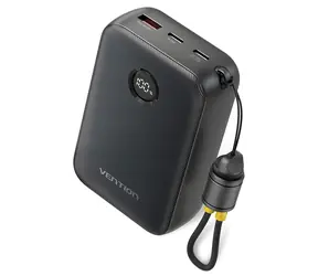 Vention Powerbanka 20000 mAh čierna / Powerbanka / 2x USB-C / 1x USB-A