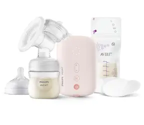 Philips Avent SCF395/31 ružová / Elektrická odsávačka materského mlieka / 125 ml / Micro-USB