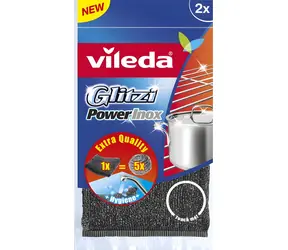 Vileda Inox Glitzi Power čistiace hubky / Čistiace hubky / nerezová oceľ / 2 ks