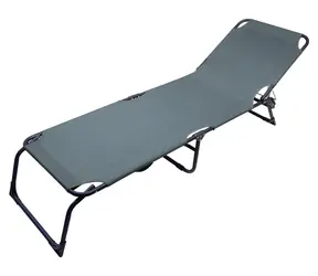 Cattara BERLIN šedá / Ležadlo kempingové skladacie / 197 x 57 cm / nosnosť 110 kg