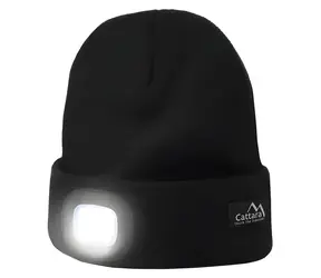 Cattara Čiapka BLACK s LED svietidlom USB nabíjanie / 4x45lm LED / 250 mA