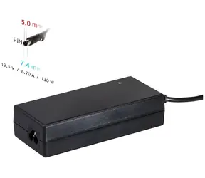 Akyga Nabíjačka na notebook pre DELL / 19.5V / 6.7A / 130W / konektor 7.4x5.0 mm + pin