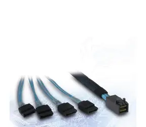 Inter-tech Kábel SFF-8643 na 4X SATA / Kábel / 4X SATA 7-pin / St/St / 0,5 m