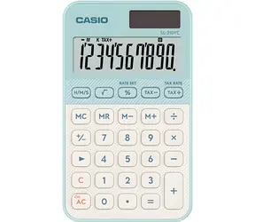 Casio SL 310 YC LG zelená / Kalkulačka / desaťmiestna / duálne napájanie