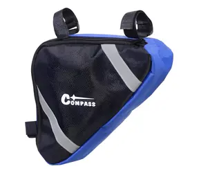 Compass Taška pod rám čierno-modrá / Taška na bicykel / 1,5 l / 18x27x5 cm / reflexné prvky