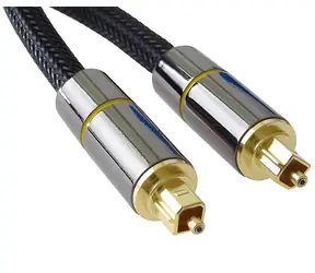 PremiumCord Gold design Toslink MM 0,5m / Optický audio kábel / OD: 7mm / nylonový plášť