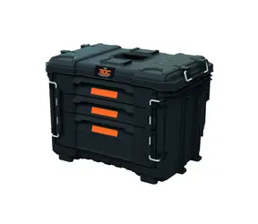 Curver ROC Pro Gear 2.0 XL čierna / Organizér / 3 zásuvky / 56,5 x 37,5 x 41,3 cm / uzamykateľný