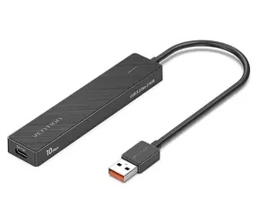 Vention USB-C hub 5v1 čierna / USB hub / USB 3.2 Gen 2 / 10 Gbps / 4X USB-A + 1x USB-C