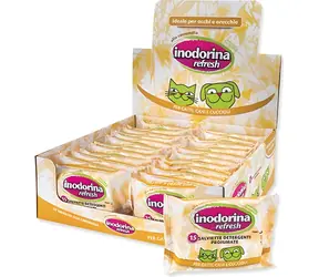 Inodorina Čistiace obrúsky na oči a uši Harmanček / Čistiace obrúsky / 15 ks / Pre psov a mačky