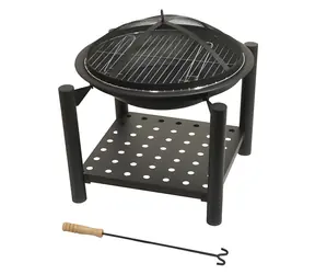 Cattara Ohnisko SABATINI s grilovacou mriežkou a poklopom / O 48 cm / 54 x 55 x 54 cm