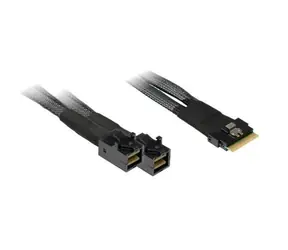 Inter-tech SFF-8654 8i - 2x SFF-8643 / Kábel / 0,75 m / 24 Gbit/s