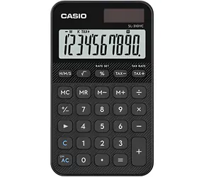 Casio SL 310 YC BK čierna / Kalkulačka / desaťmiestna / duálne napájanie