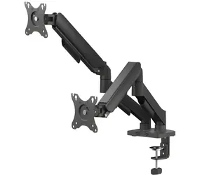 Savio UM-04 čierna / Stolný držiak pre 2 monitory / 17 "- 32" / VESA 100x100 / naklápací, otočný