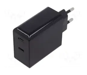 Goobay Duálna USB-C nabíjačka 36W čierna / Nabíjačka / Power Delivery / 2x USB-C
