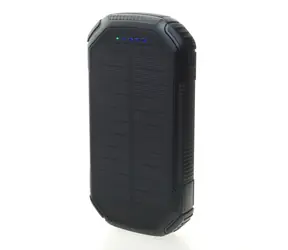 Sunen PowerNeed 20000mAh 1W čierna / Powerbanka / solárny panel / USB-PD / svietidlo / karabína