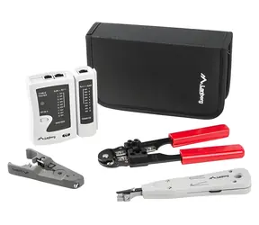Lanberg Sada náradia na montáž LAN sietí / Inštalačné náradie / LSA nôž / krimpovacie kliešte RJ-45 / tester káblov