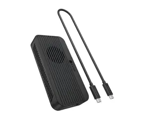Icy Box IB-1980M-80G čierna / Externý box pre M.2 NVMe SSD / PCIe 4.0 / USB4 80Gbit/s / integrovaný ventilátor